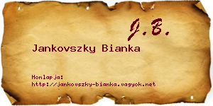 Jankovszky Bianka névjegykártya