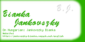 bianka jankovszky business card